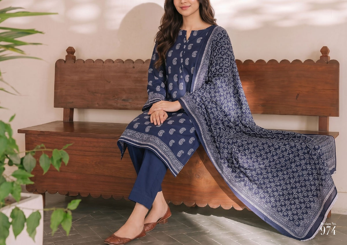 Daman Midsummer Cambric 3pc by VS Textiles | D. 974