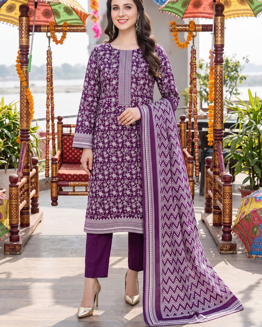 Designer Linen 3pc by Al-Hamra Textiles - D.303A