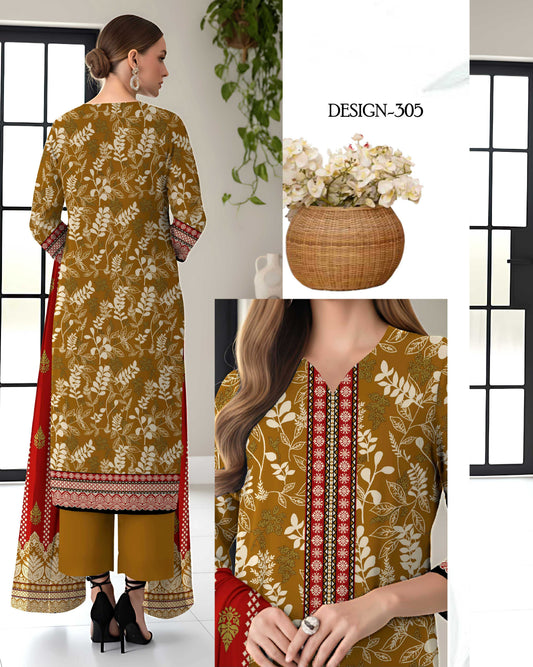 Kashish Classic Lawn 3PC – Soft Lawn | Al-Hamra Textiles