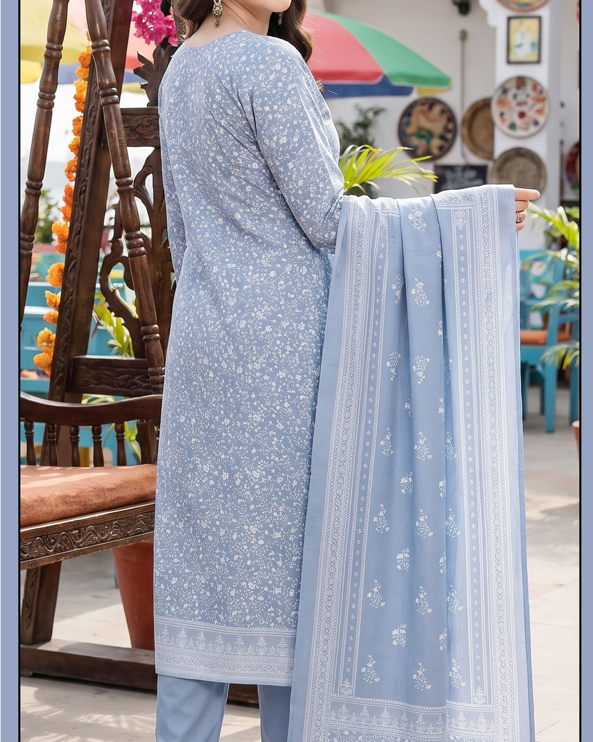 Designer Linen 3pc by Al-Hamra Textiles - D.306A