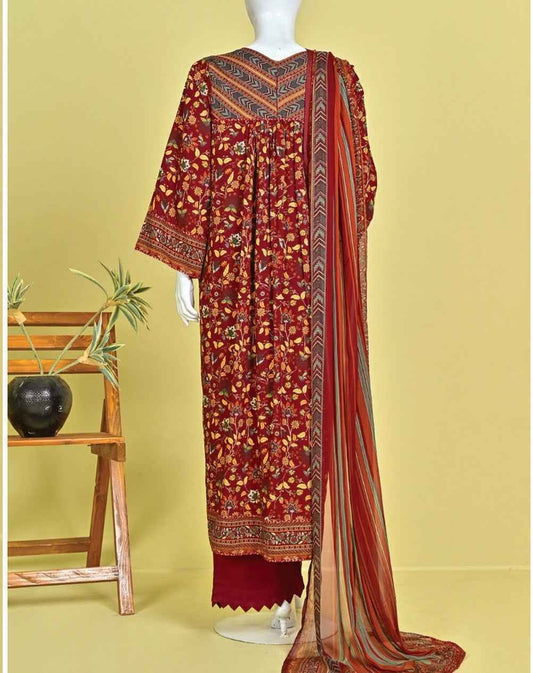 Murashe D-01: Printed Viscose 3pc Suit | Bin Amin Textiles