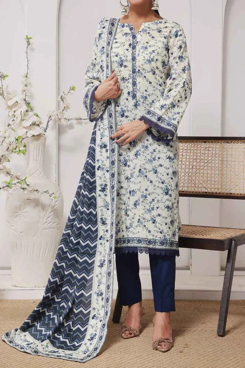 Daman Lawn 3Piece Unstitched | VS Textiles