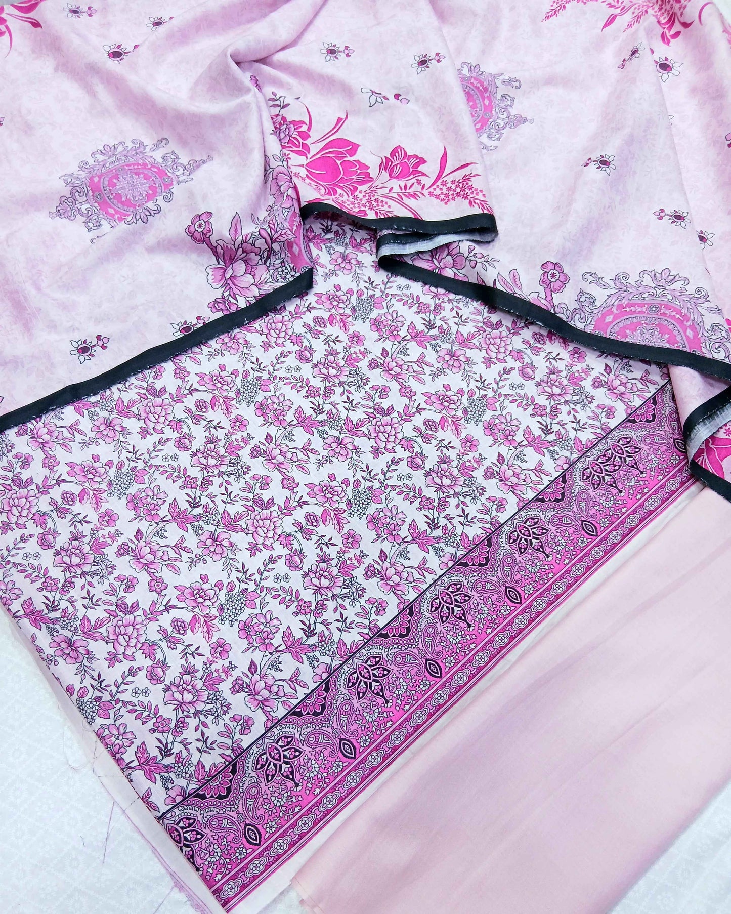 Digital 3PC Slub Lawn Suit