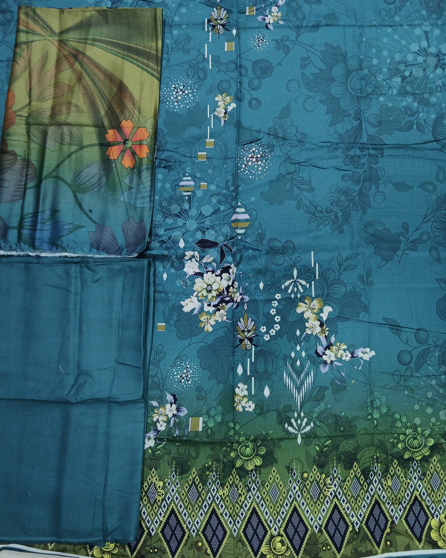 3pc Digital Marina with Marina Shawl - Nagina Cotton Emporium