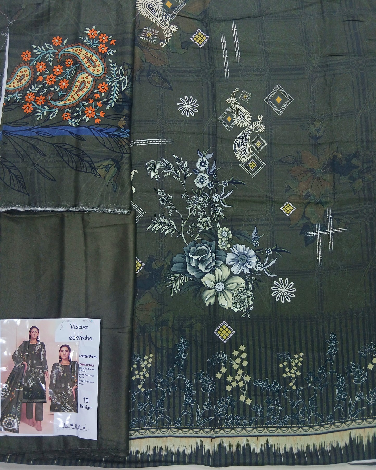 3pc Digital Marina with Marina Shawl - Nagina Cotton Emporium