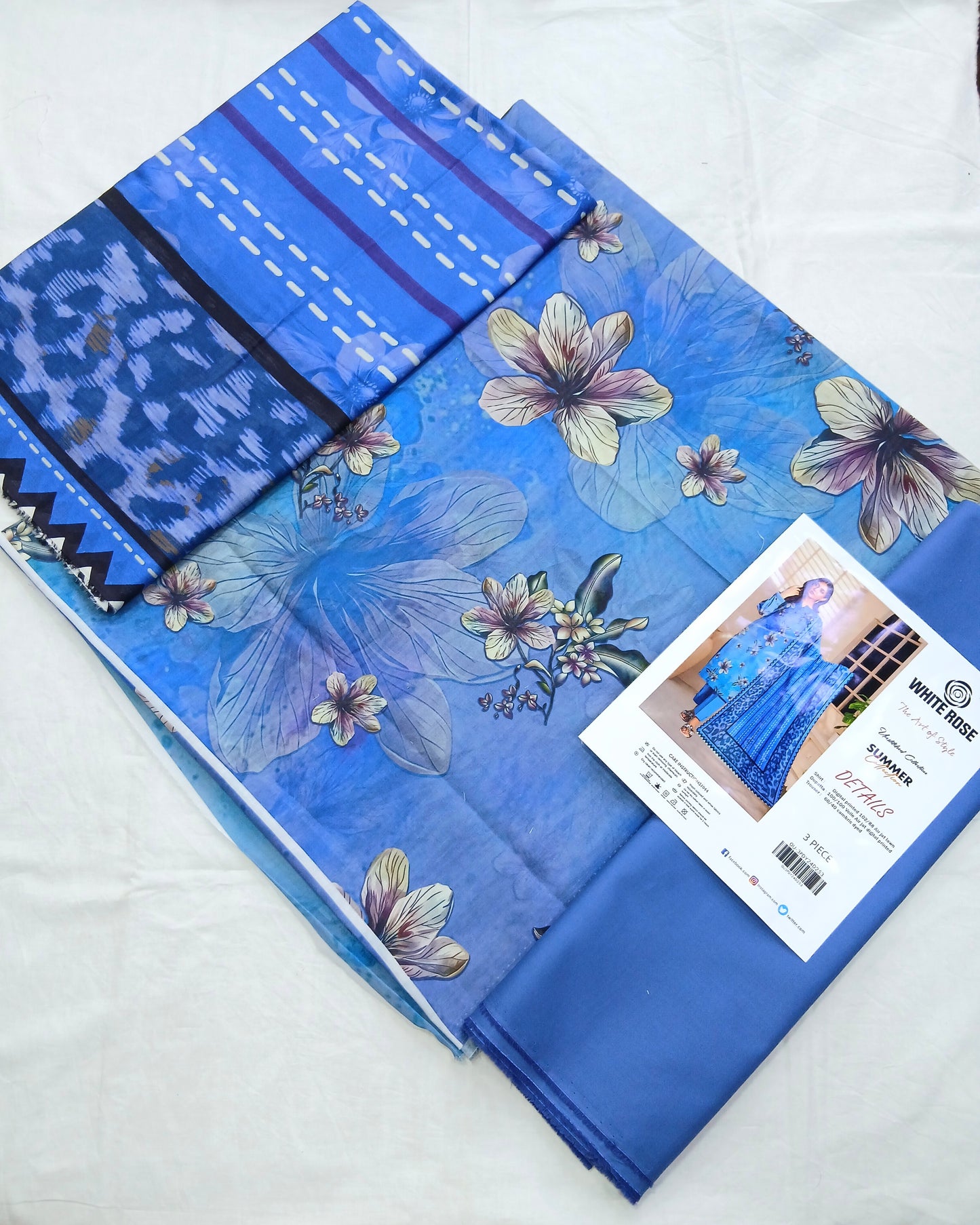 Digital Premium Soft Lawn 3PC | Unstitched Floral Prints