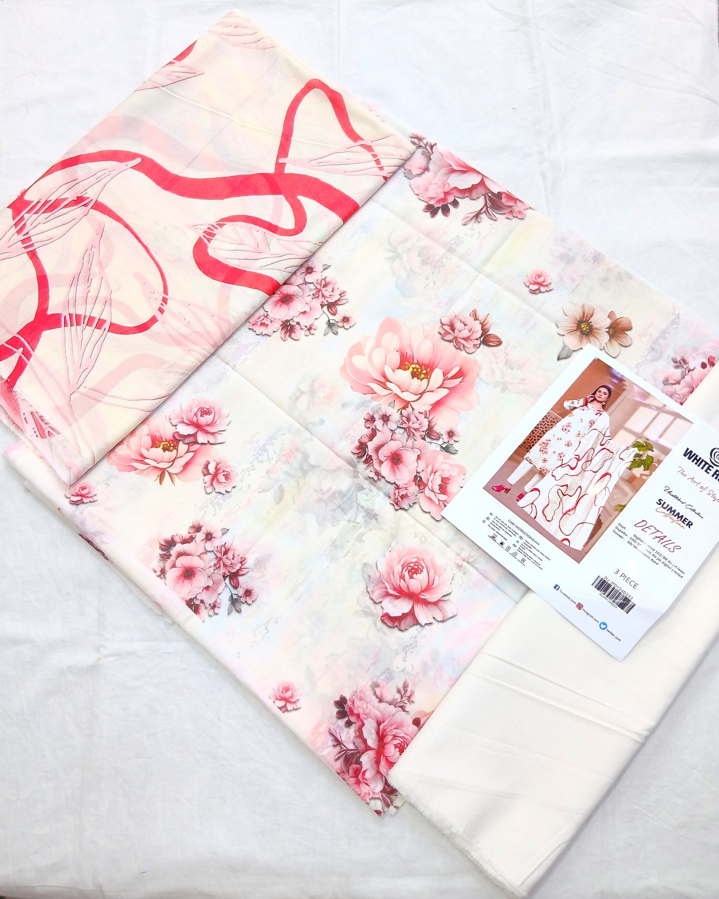 Digital Premium Soft Lawn 3PC | Unstitched Floral Prints