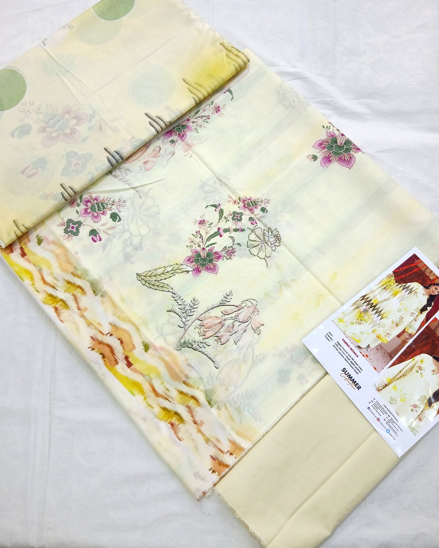 Digital Premium Soft Lawn 3PC | Unstitched Floral Prints