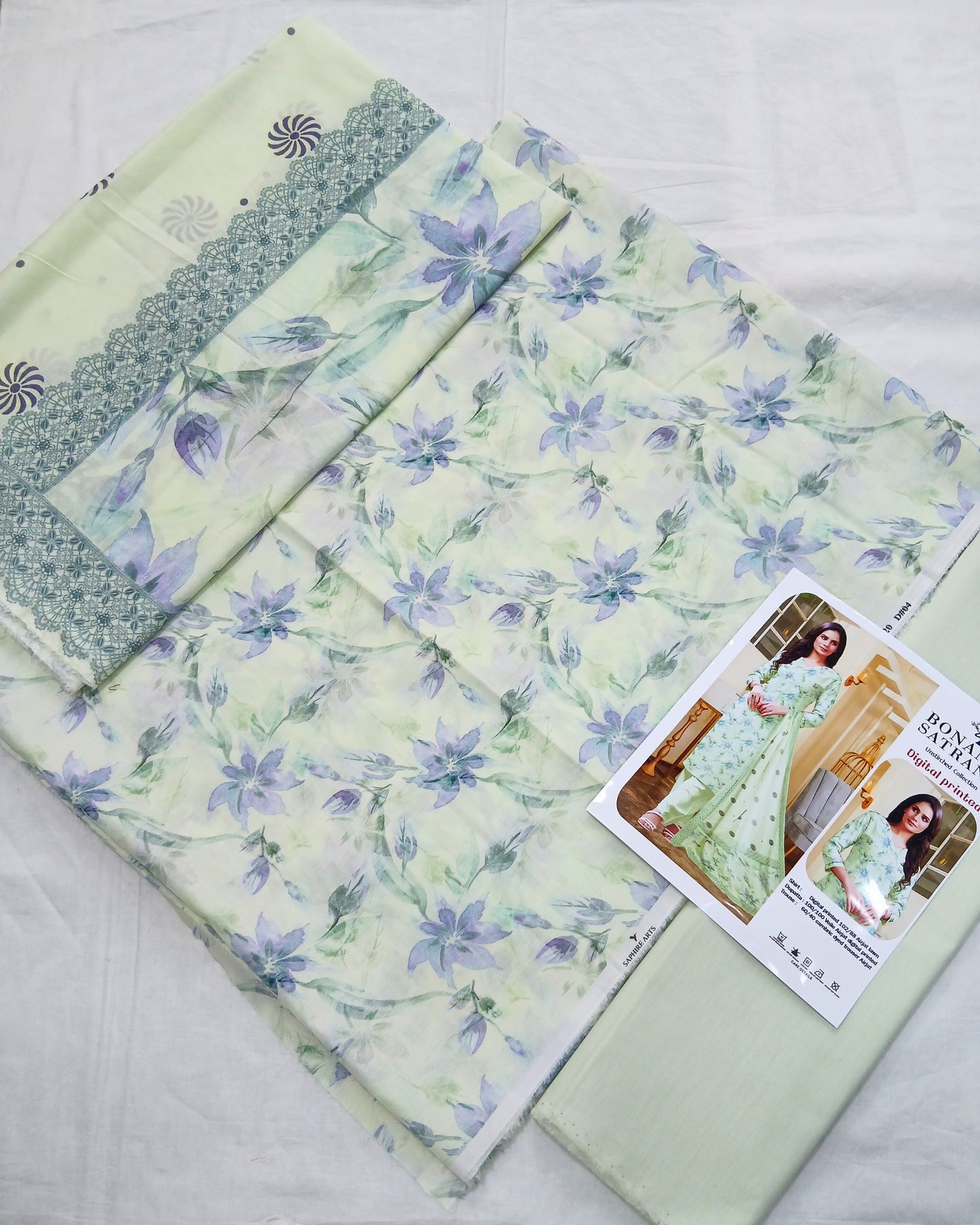 Digital Premium Soft Lawn 3PC | Unstitched Floral Prints