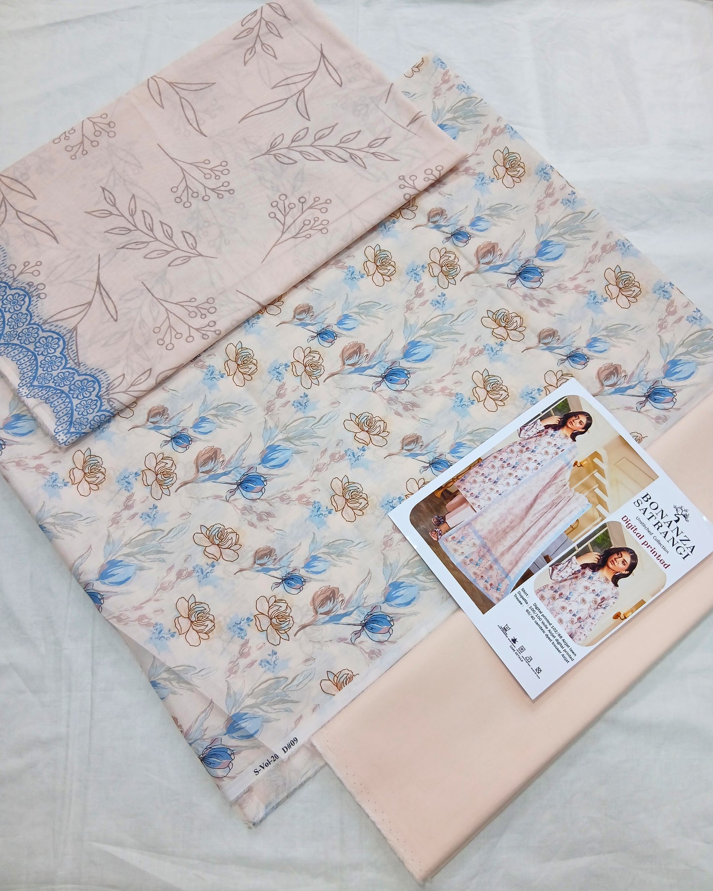 Digital Premium Soft Lawn 3PC | Unstitched Floral Prints