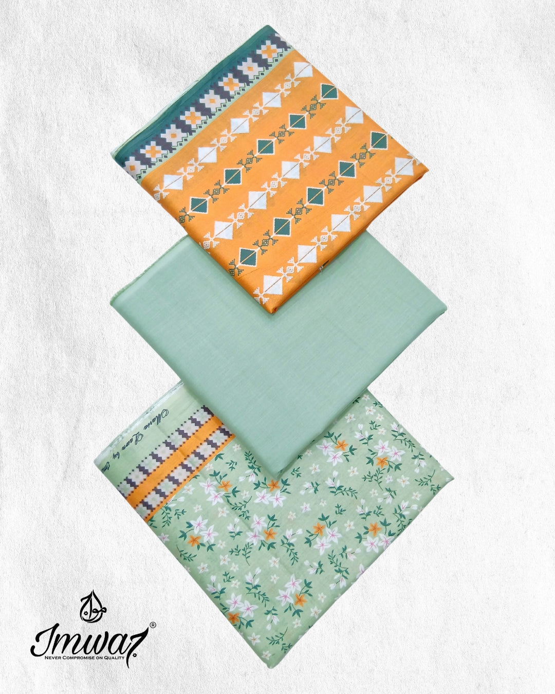 Maria Digital Lawn 3PC Suit by Imwaj - Floral Prints