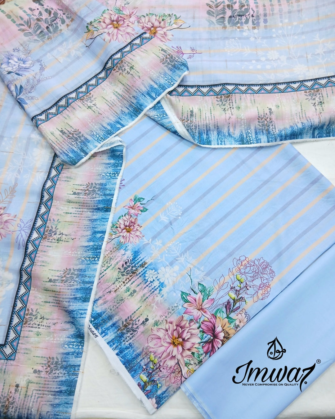 Virsa Jacquard Lawn 3pc Unstitched Suit by Imwaj