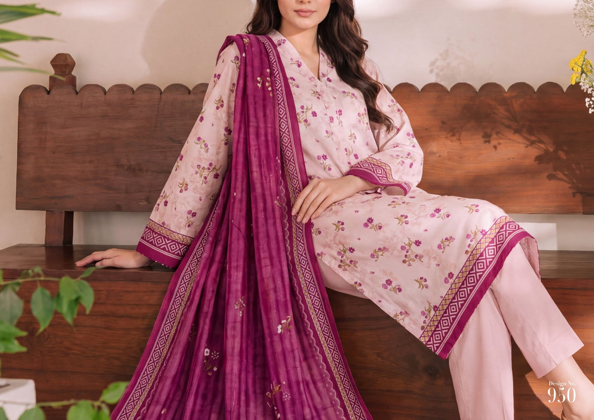 Daman Midsummer Cambric 3pc by VS Textiles | D. 950
