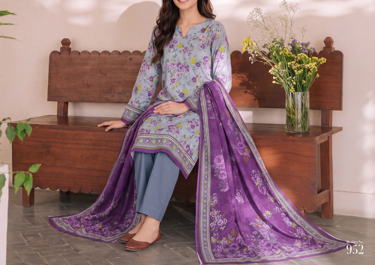 Daman Midsummer Cambric 3pc by VS Textiles | D. 952