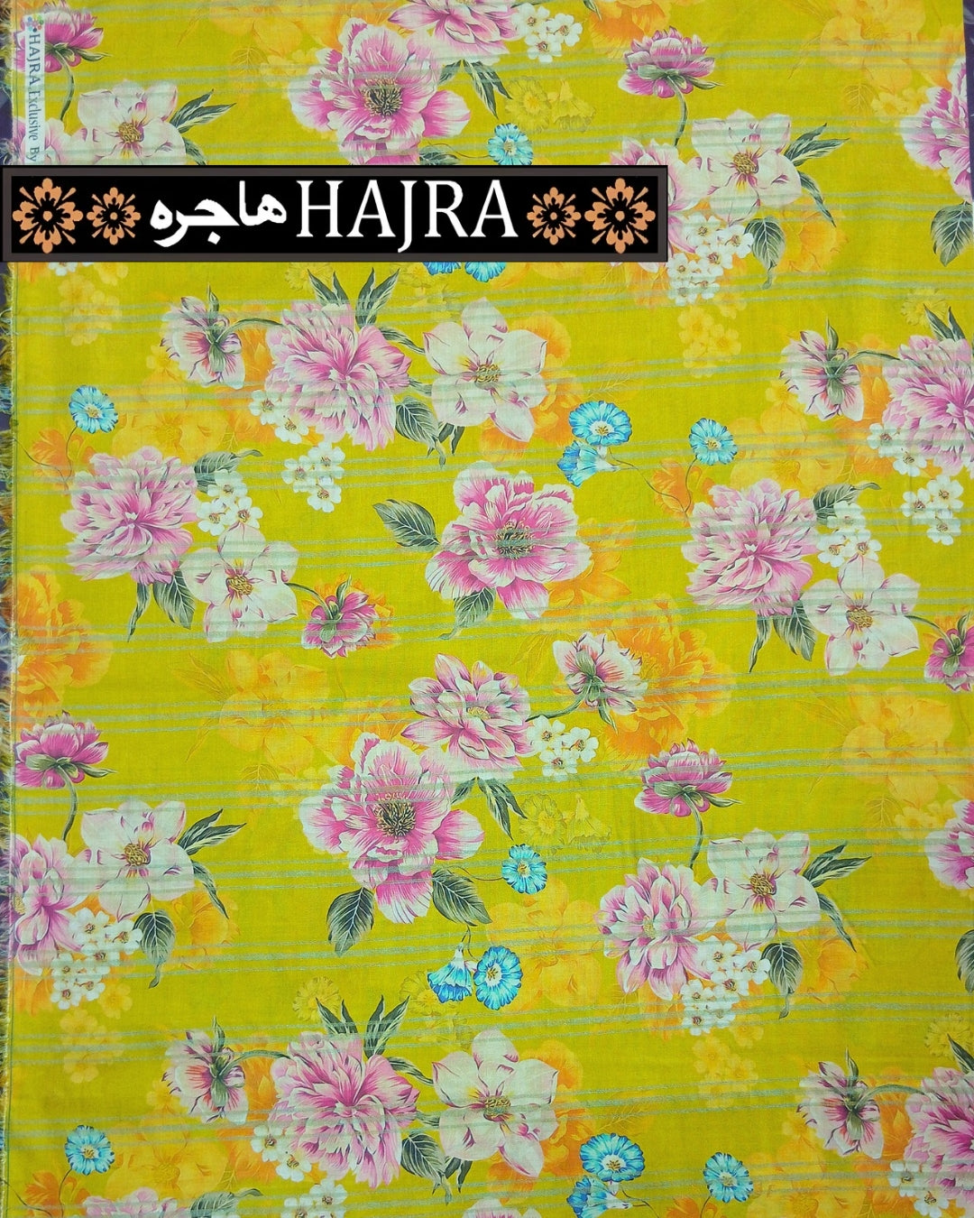 Hajra Exclusive Green Zari Lawn – 2pc Single Print