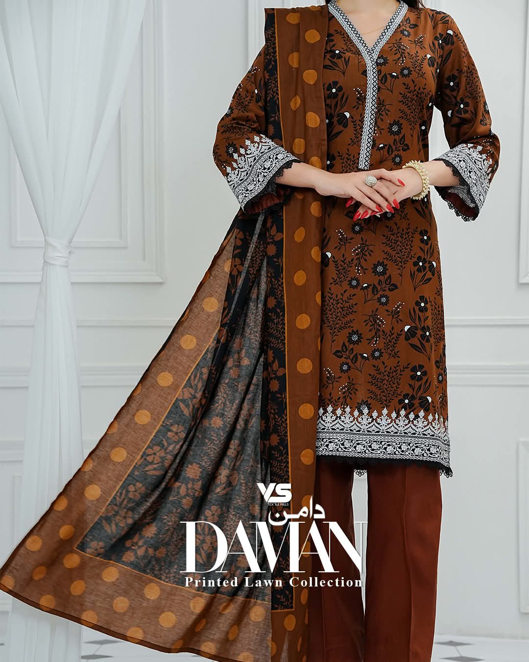 Daman Lawn 3Piece Unstitched | VS Textiles