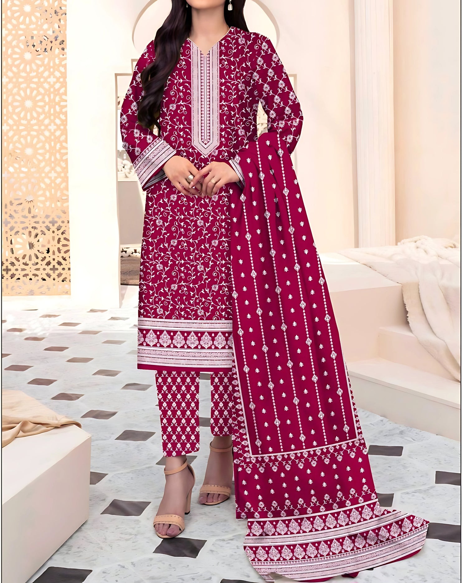 Kashish Classic Cotton 3pc – Al-Hamra Textiles - Nagina Cotton Emporium