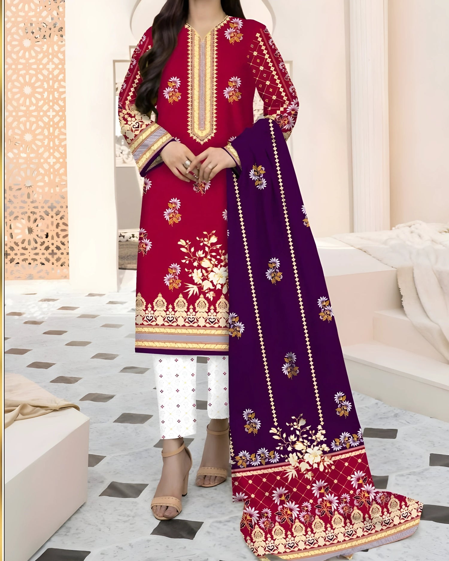 Kashish Classic Cotton 3pc – Al-Hamra Textiles - Nagina Cotton Emporium