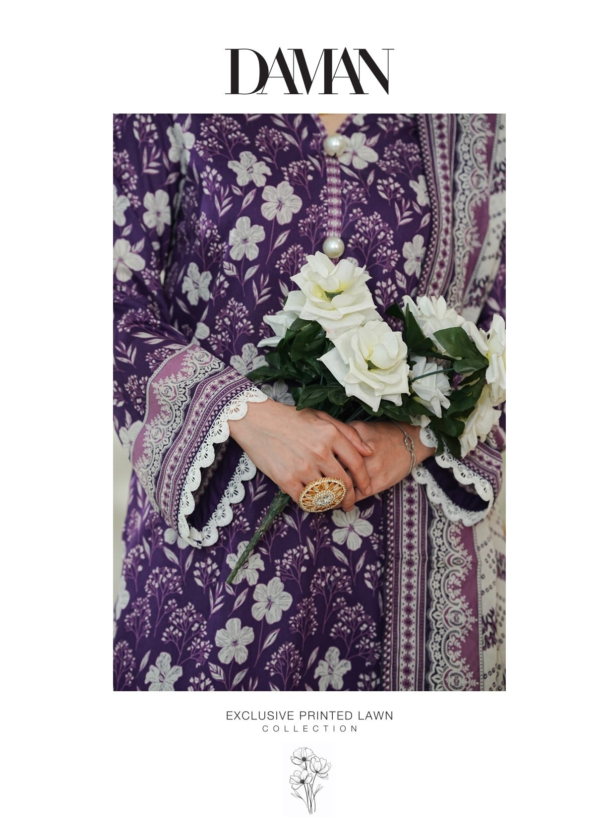 Daman Exclusive Lawn D-733