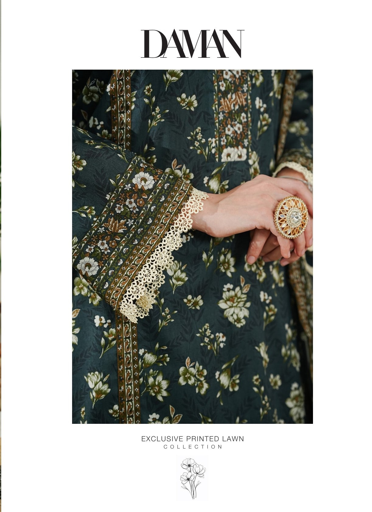 Daman Exclusive Lawn D-734