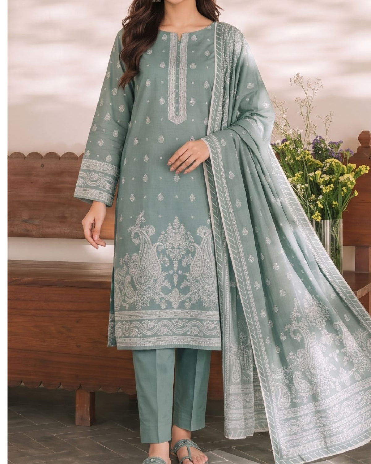 Daman Midsummer Cambric 3pc by VS Textiles | D. 981