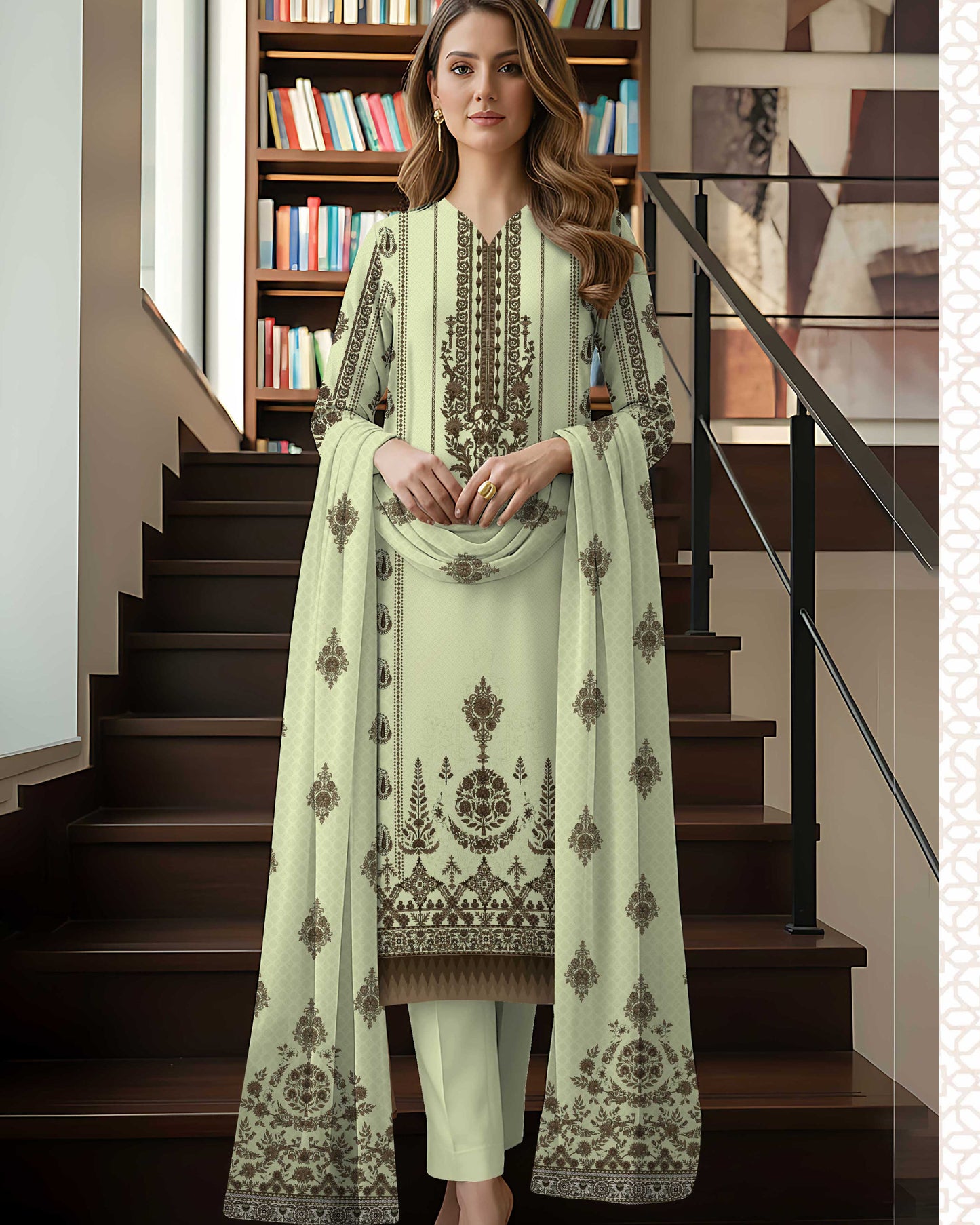 Kashish Classic Lawn 3PC – Soft Lawn | Al-Hamra Textiles