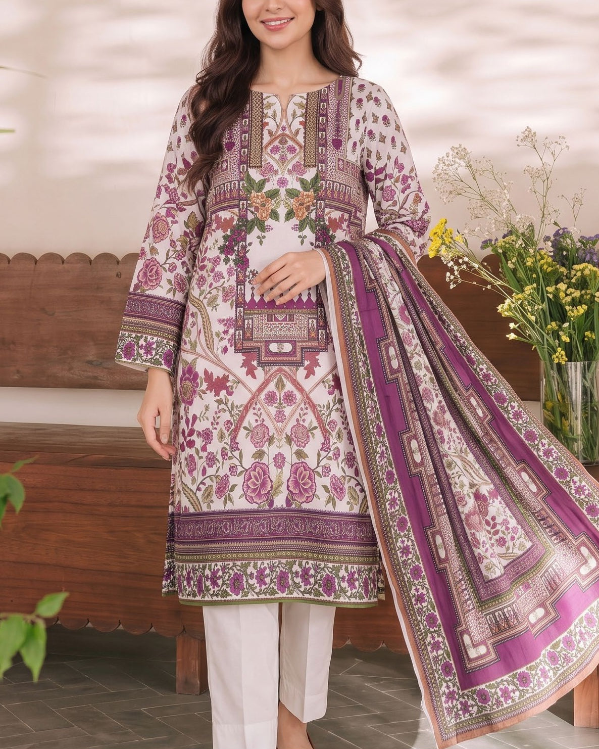Daman Midsummer Cambric 3pc by VS Textiles | D. 979