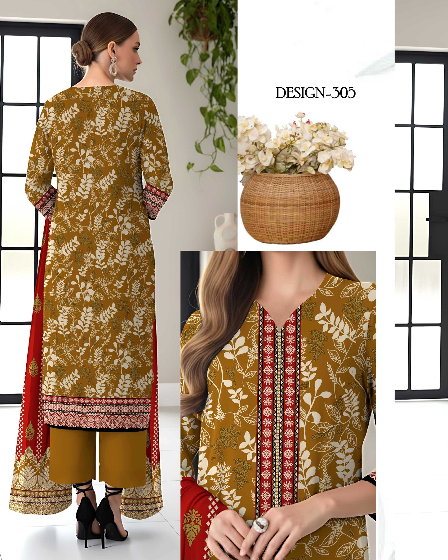 Kashish Classic Lawn 3PC – Soft Lawn | Al-Hamra Textiles