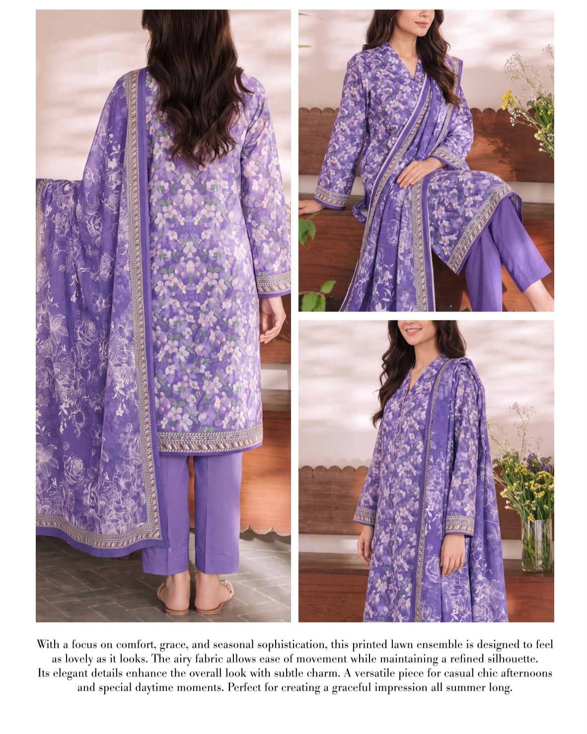 Daman Midsummer Cambric 3pc by VS Textiles | D. 958