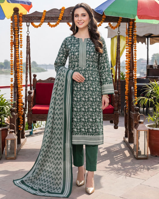 Designer Linen 3pc by Al-Hamra Textiles - D.303B