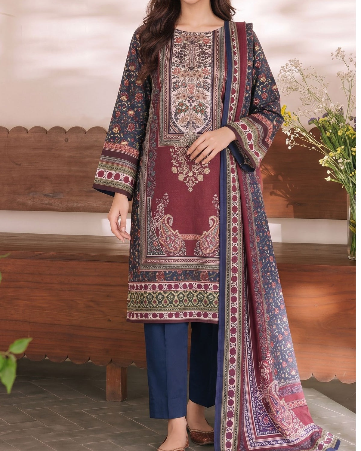 Daman Midsummer Cambric 3pc by VS Textiles | D. 978