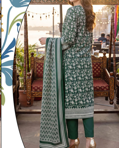 Designer Linen 3pc by Al-Hamra Textiles - D.303B