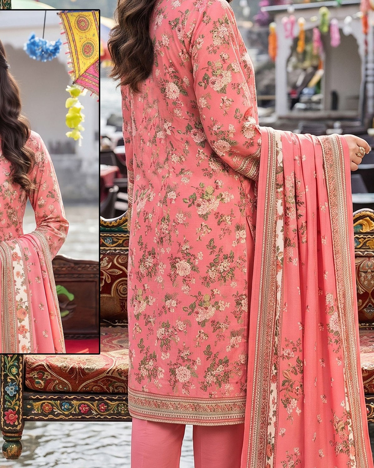 Designer Linen 3pc by Al-Hamra Textiles - D.305A