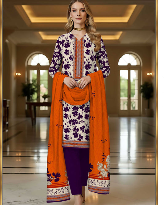 Grace Classic Lawn 3PC – Soft Lawn | Al-Hamra Textiles