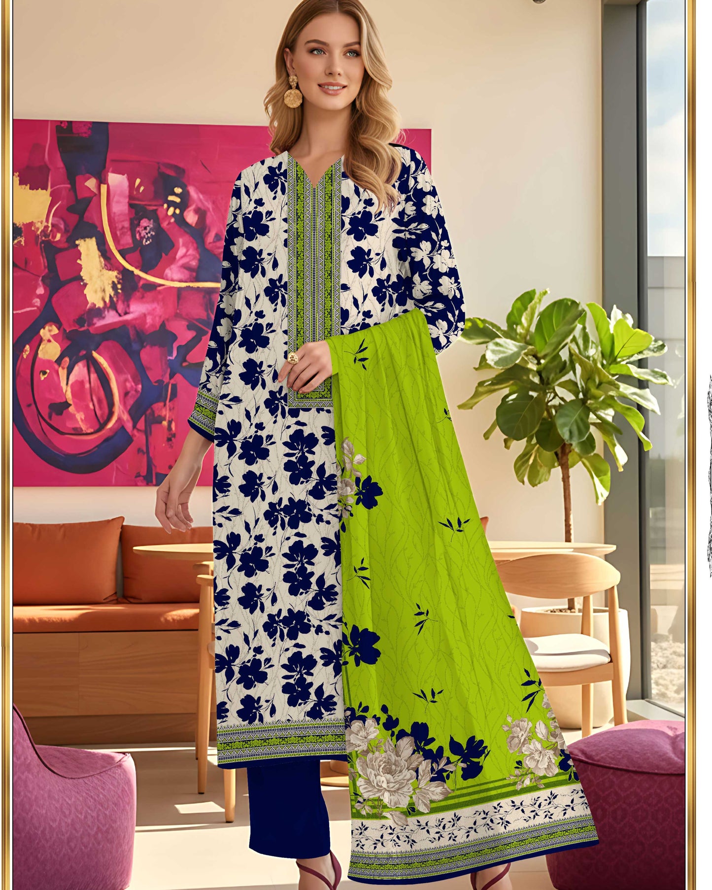 Grace Classic Lawn 3PC – Soft Lawn | Al-Hamra Textiles