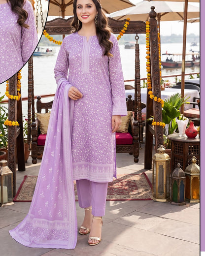 Designer Linen 3pc by Al-Hamra Textiles - D.306B