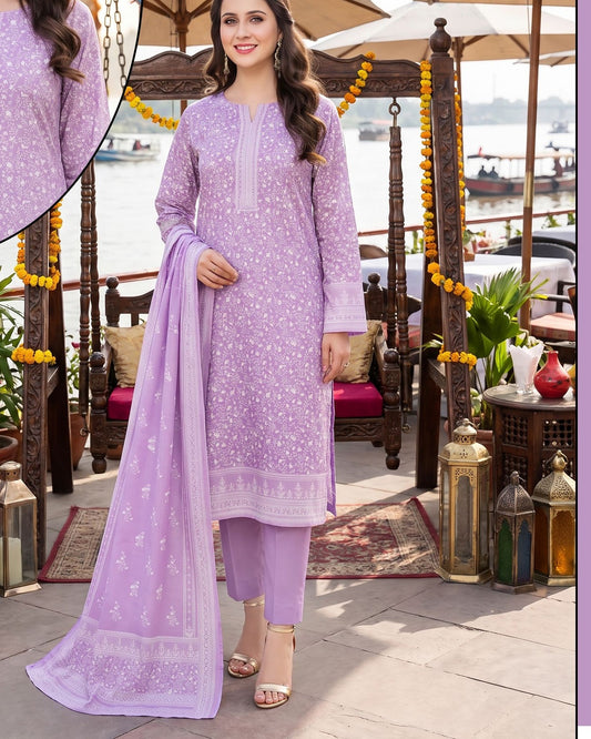 Designer Linen 3pc by Al-Hamra Textiles - D.306B