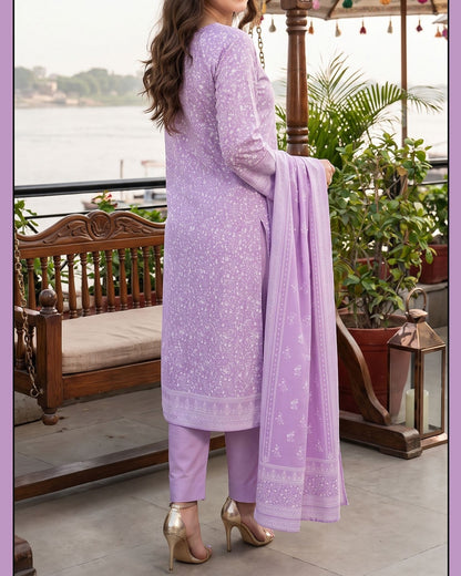 Designer Linen 3pc by Al-Hamra Textiles - D.306B