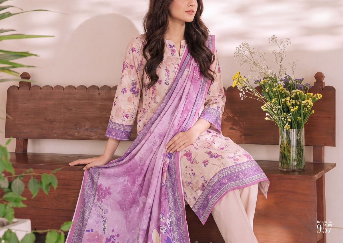 Daman Midsummer Cambric 3pc by VS Textiles | D. 957