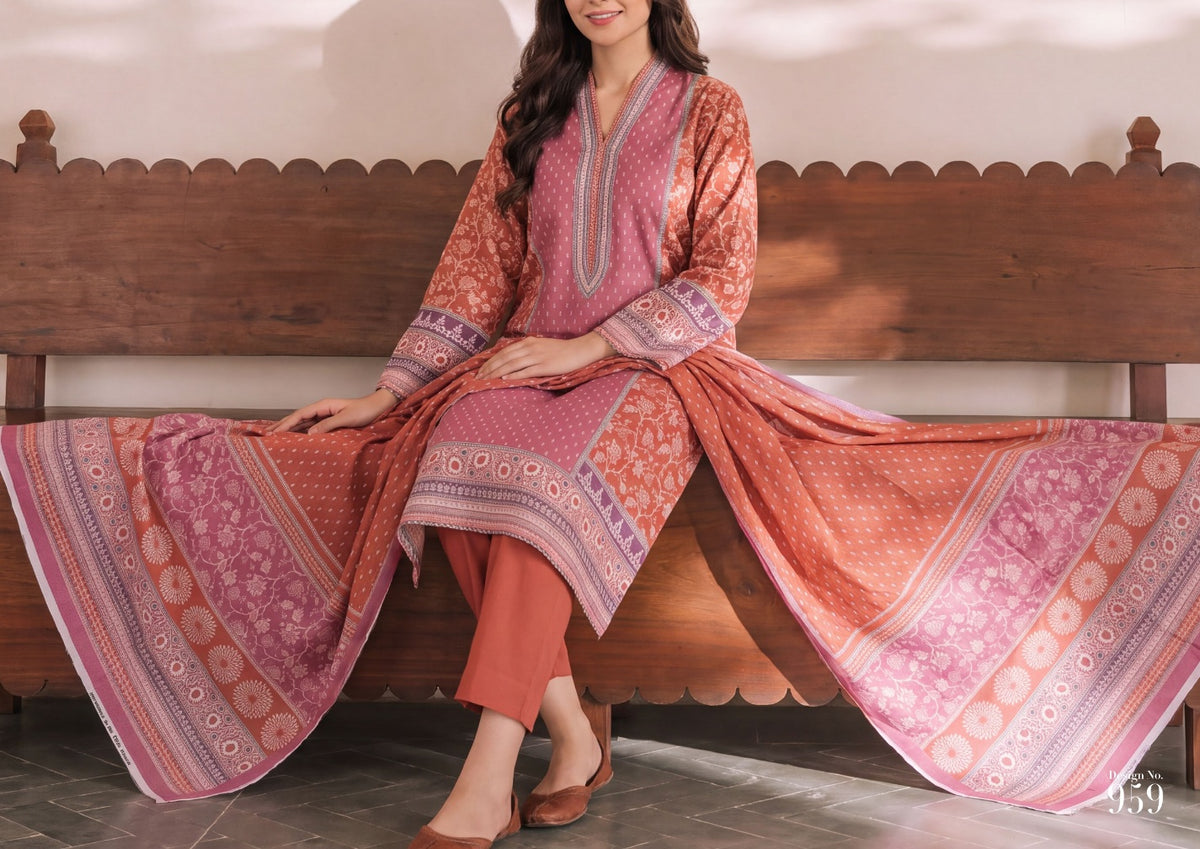 Daman Midsummer Cambric 3pc by VS Textiles | D. 959