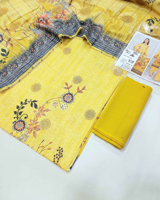 Digital Printed Embroidered Bana Dora Lawn | 3piece