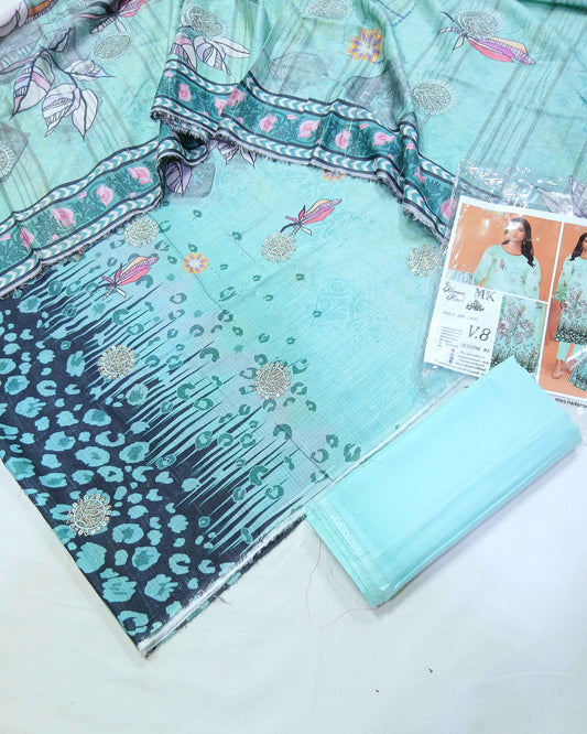 Digital Printed Embroidered Bana Dora Lawn | 3piece