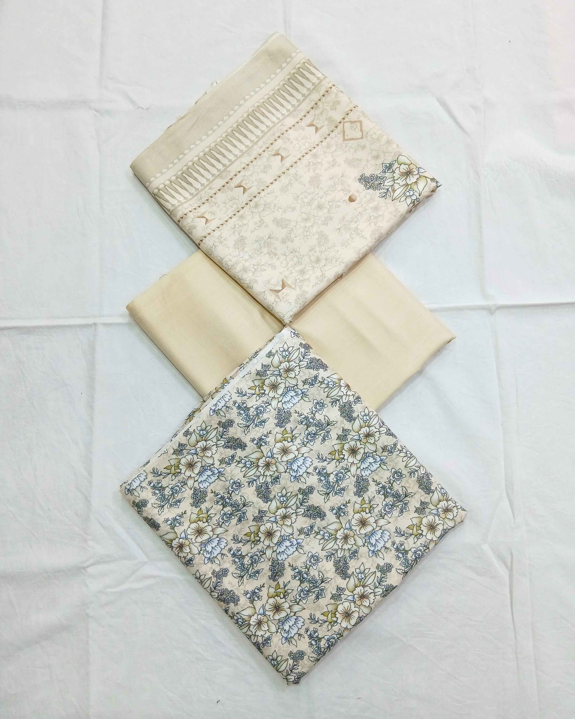 3pc Linen Floral Prints | Unstitched