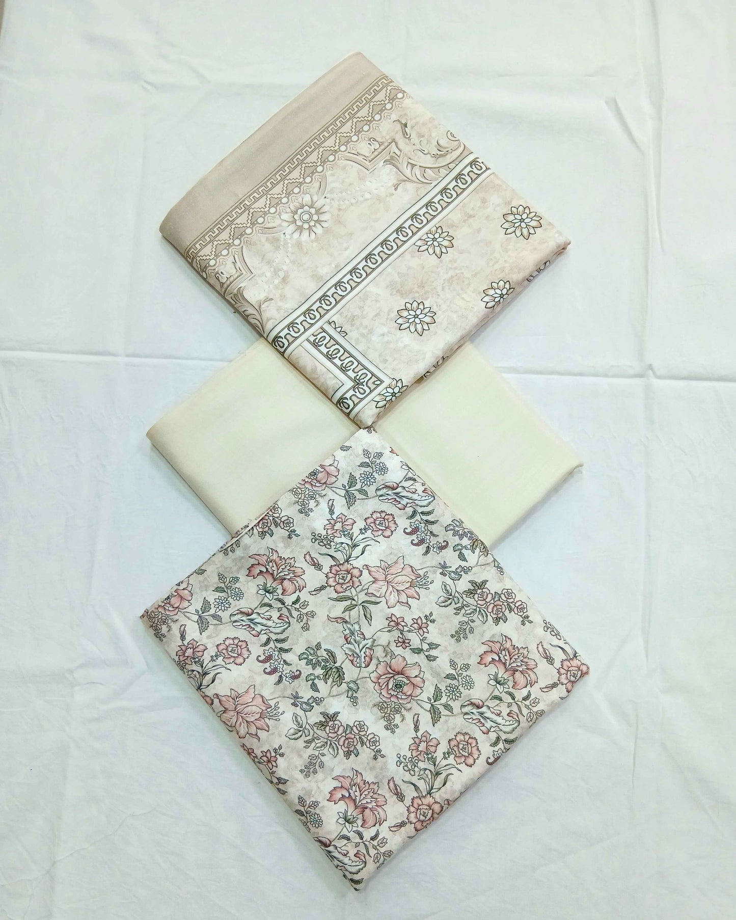 3pc Linen Floral Prints | Unstitched
