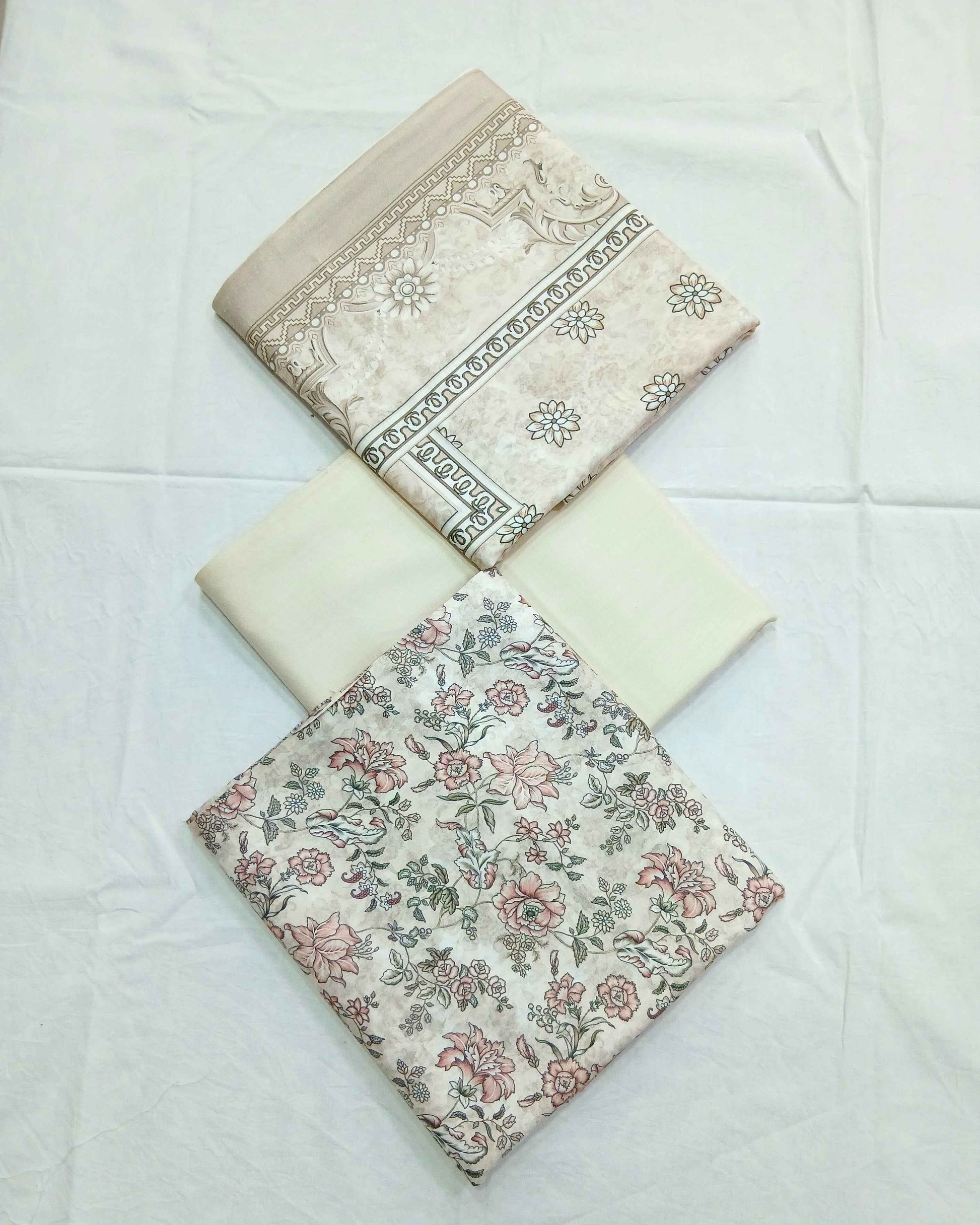 3pc Linen Floral Prints | Unstitched