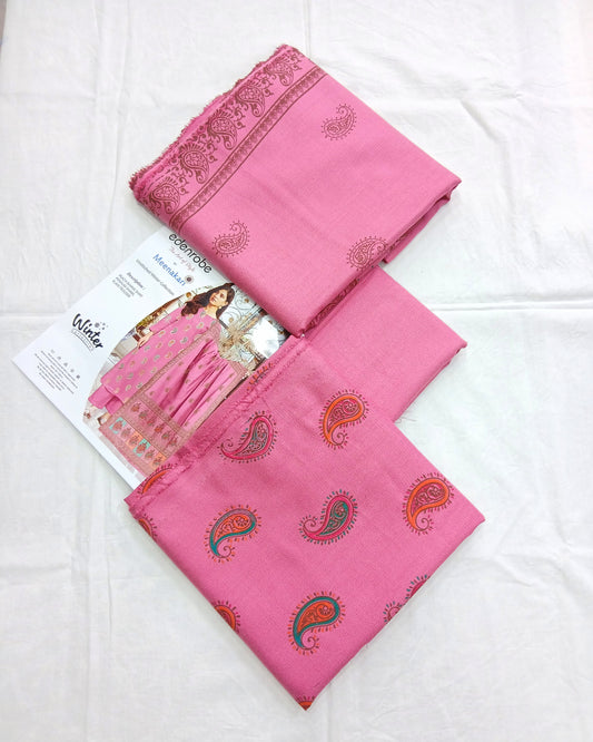 Dhanak Marina 3Piece by Menakari – Block Printed Winter Dress