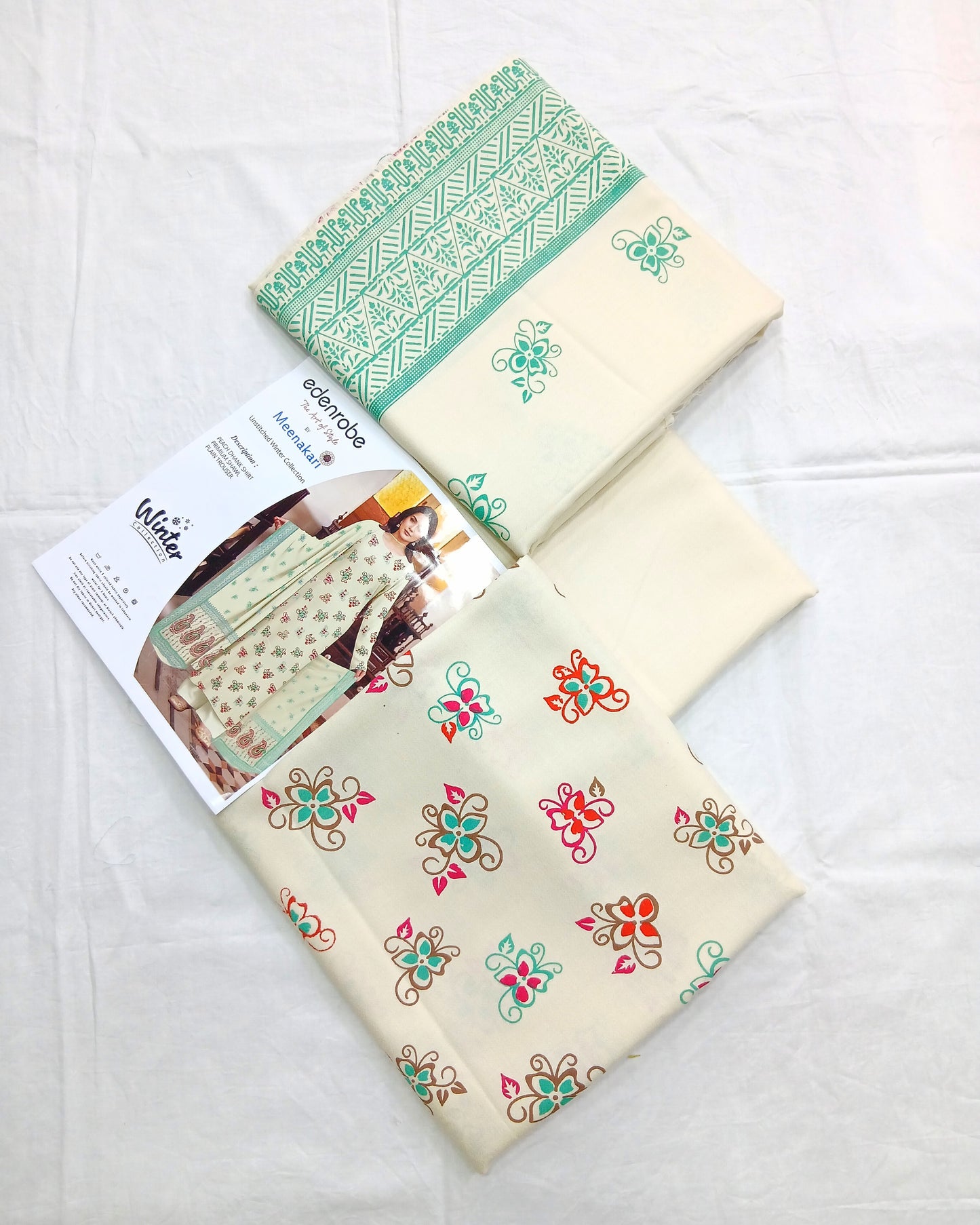 Dhanak Marina 3Piece by Menakari – Block Printed Winter Dress