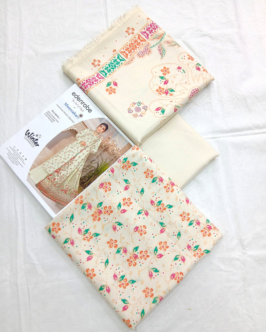 Dhanak Marina 3Piece by Menakari – Block Printed Winter Dress