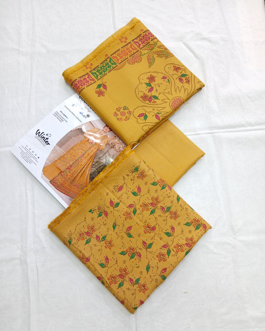 Dhanak Marina 3Piece by Menakari – Block Printed Winter Dress