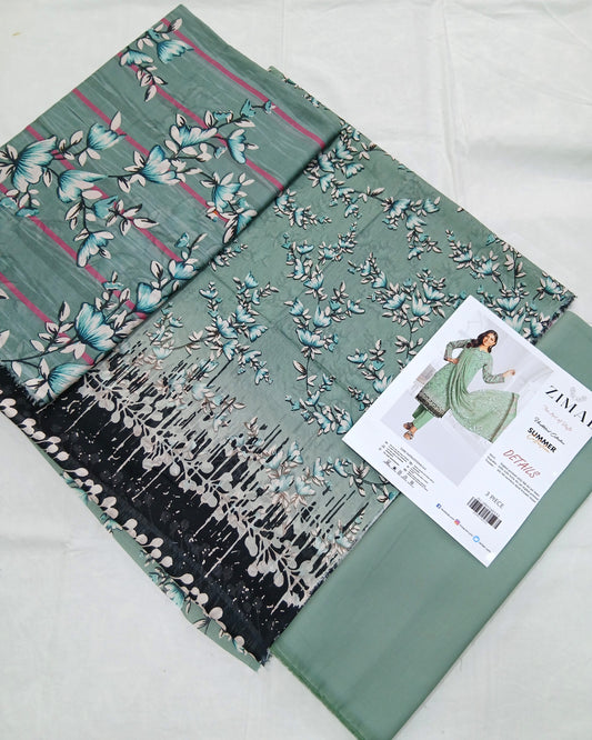 Digital Premium Soft Lawn 3PC | Unstitched Floral Prints